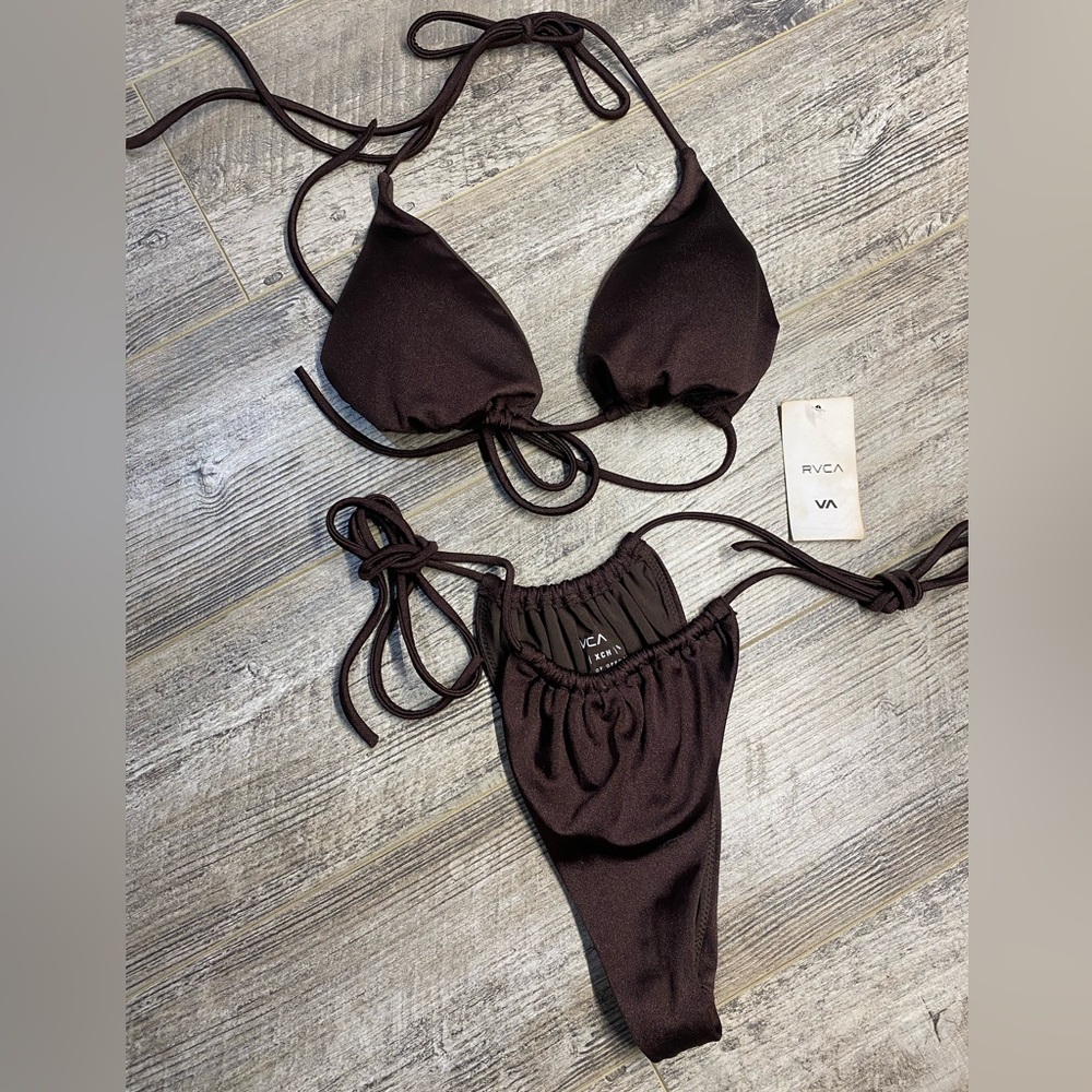 RVCA Brown Bikini Set